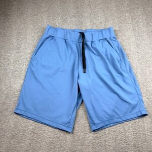 32 Degrees Cool Men's L Large Blue Performance Active Shorts Drawstring Stretch